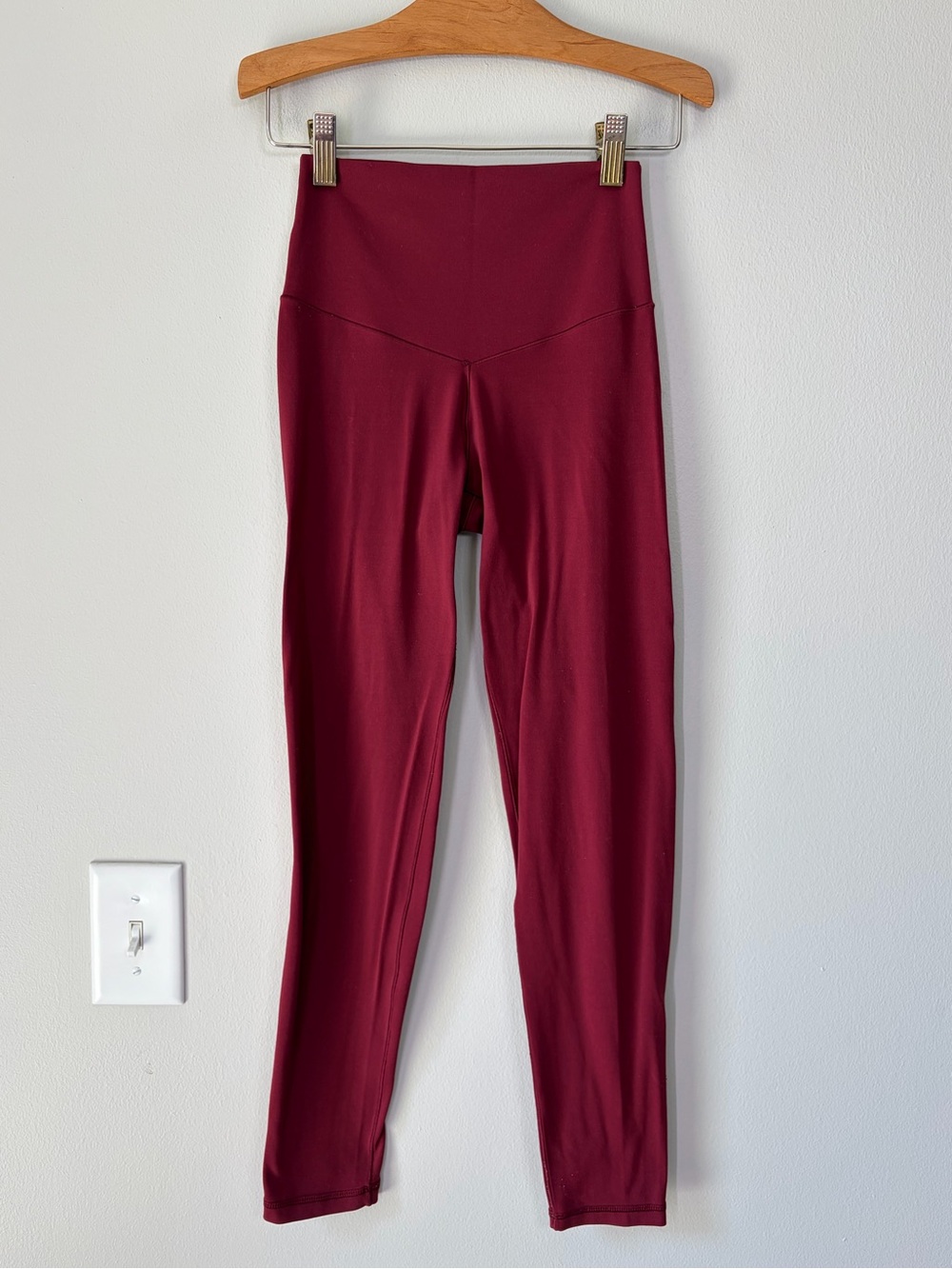 Aerie Deep Red Leggings Workout Loungewear Athleisure Casual